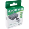 Hub USB 2.0 4 portas InLine, ficha USB-A para 4x conector fêmea USB-A, cabo 4cm