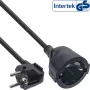 Extensão elétrica InLine tipo F angular, preta, 7m