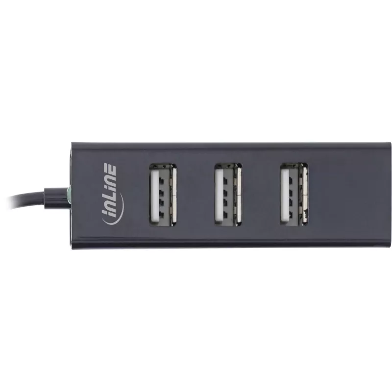 Hub USB 2.0 4 portas InLine, ficha USB-C para 4x conector fêmea USB-A, cabo 15cm
