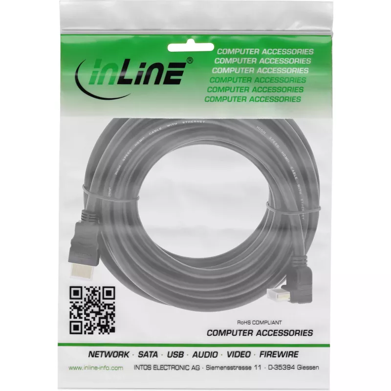 Cabo HDMI InLine 17015V 15m angular High Speed com Ethernet