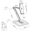 Suporte de tablet InLine para montagem na parede ou na mesa, universal para 4,7 polegadas–12,9 polegadas