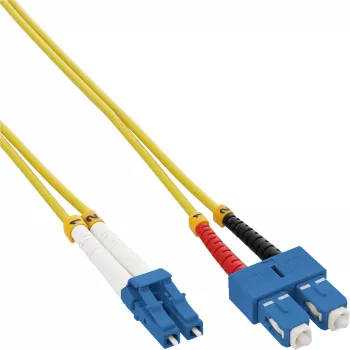 Cabo de fibra ótica duplex LC/SC 9/125µm OS2 15m InLine 88656A