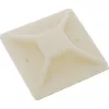 Base autocolante para abraçadeiras de cabos InLine 40×40 mm, bege, pack de 10