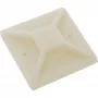 Suportes autocolantes para abraçadeiras de cabos InLine 25×25 mm, bege, pack de 10