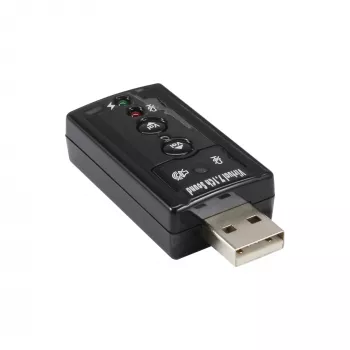 Placa de som USB InLine 33051C com som surround 7.1 virtual