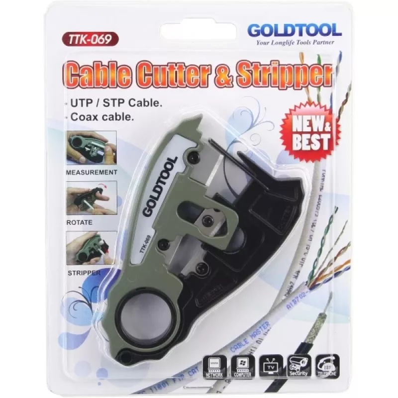 Descarnador de cabos com corta-cabos InLine 74101A