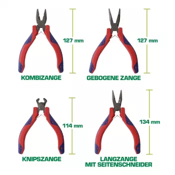 Conjunto de pinças de precisão InLine Electronics 8 peças