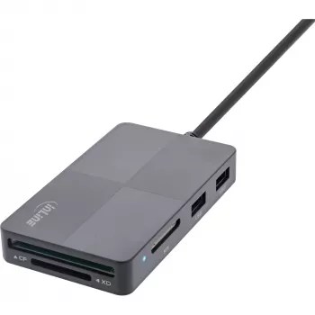 Leitor de cartões InLine 66772F USB cinzento
