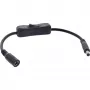 Cabo DC InLine com interruptor, ficha/conector fêmea DC 5,5x2,1mm, AWG 18, preto, 0,20m