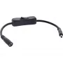 Cabo DC InLine com interruptor, ficha/conector fêmea DC 4,0x1,7 mm, AWG 18, preto, 0,20 m