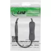 Cabo DC InLine com interruptor, ficha/conector fêmea DC 4,0x1,7 mm, AWG 18, preto, 0,20 m