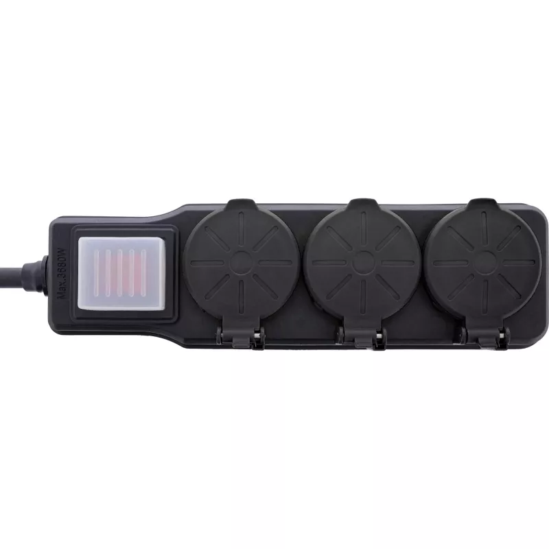 Extensão elétrica InLine 16493P 5 m 3 tomadas AC preto
