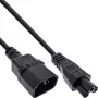 Cabo de alimentação InLine, conector fêmea C14 para ficha C5, preto, 3 m