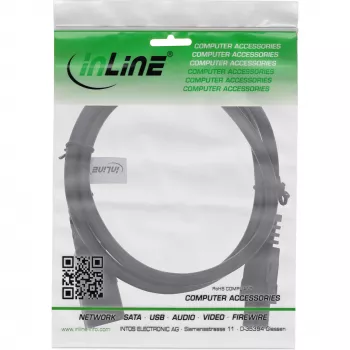 Cabo de alimentação InLine, conector fêmea C14 para ficha C5, preto, 3 m