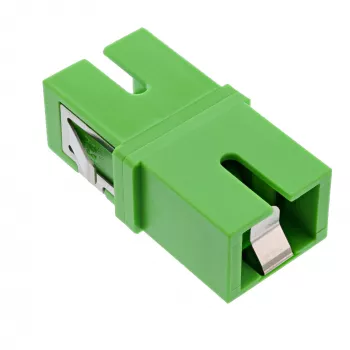 Adaptador de fibra ótica InLine 89992G Simplex SC/SC SM verde