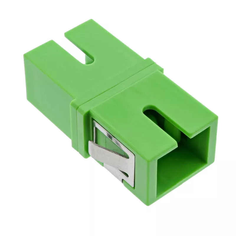 Adaptador de fibra ótica InLine 89992G Simplex SC/SC SM verde