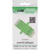 Adaptador de fibra ótica InLine 89989R Duplex LC/LC SM conector fêmea/conector fêmea verde