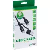 Cabo USB-C 2 em 1 InLine + adaptador USB-A, USB 2.0, 100W, TPE, preto, 2m