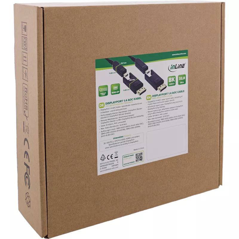 Cabo DisplayPort InLine 17215O 15 m Mini DisplayPort / DisplayPort preto