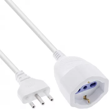 Extensão de alimentação InLine 16402I 2 m 1 saída AC interior branco
