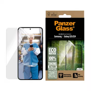 Proteção de ecrã PanzerGlass ® ECO MATRIX Samsung Galaxy S25 | S24 | Ultra-Wide Fit
