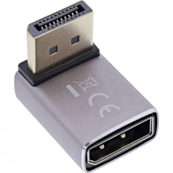 Adaptador de mudança de género InLine 17291G DisplayPort cinzento, preto