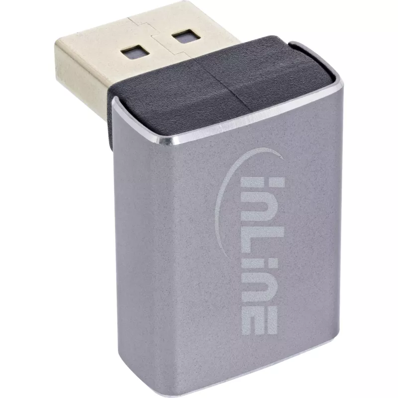 Adaptador de mudança de género InLine 17291G DisplayPort cinzento, preto