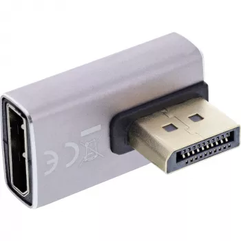 Comutador DisplayPort InLine 17291I cinzento preto banhado a ouro