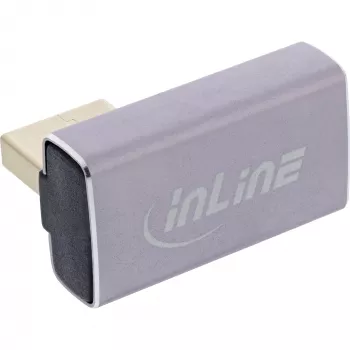 Comutador DisplayPort InLine 17291I cinzento preto banhado a ouro