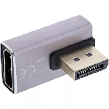 Adaptador de mudança de género DisplayPort InLine 17291H cinzento preto banhado a ouro