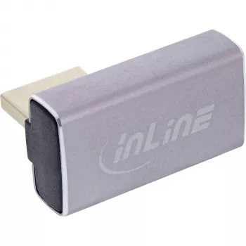 Adaptador de mudança de género DisplayPort InLine 17291H cinzento preto banhado a ouro