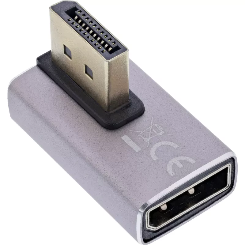 Adaptador de mudança de género DisplayPort InLine 17291H cinzento preto banhado a ouro