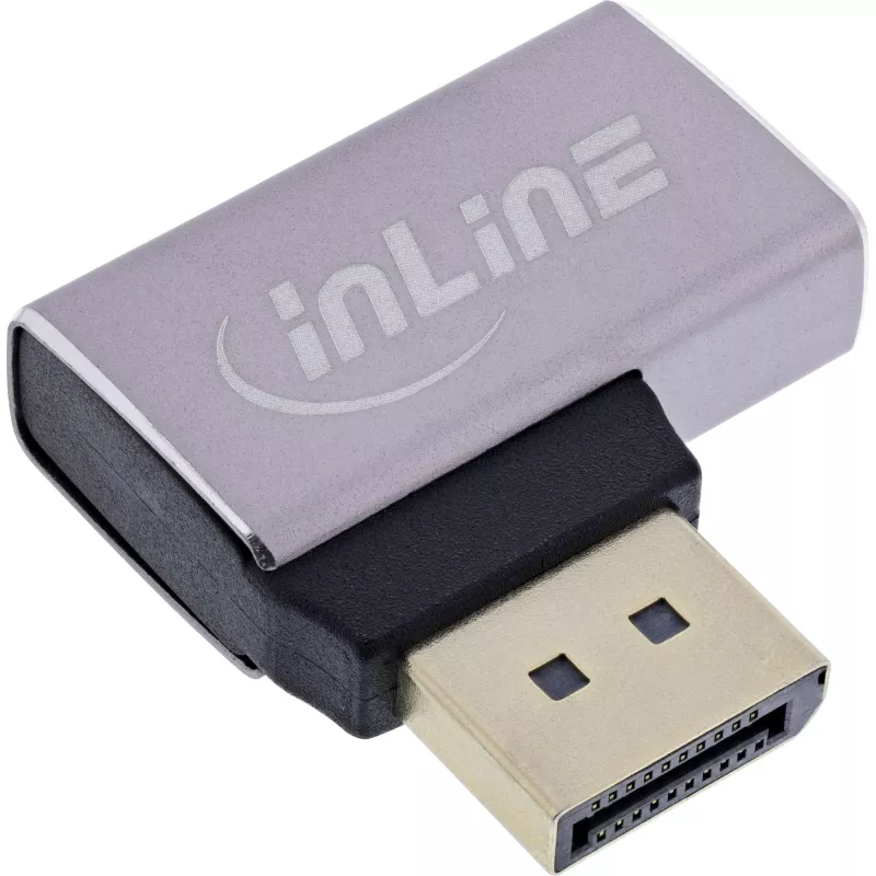 InLine 17291E cabo adaptador de género DisplayPort cinzento, preto