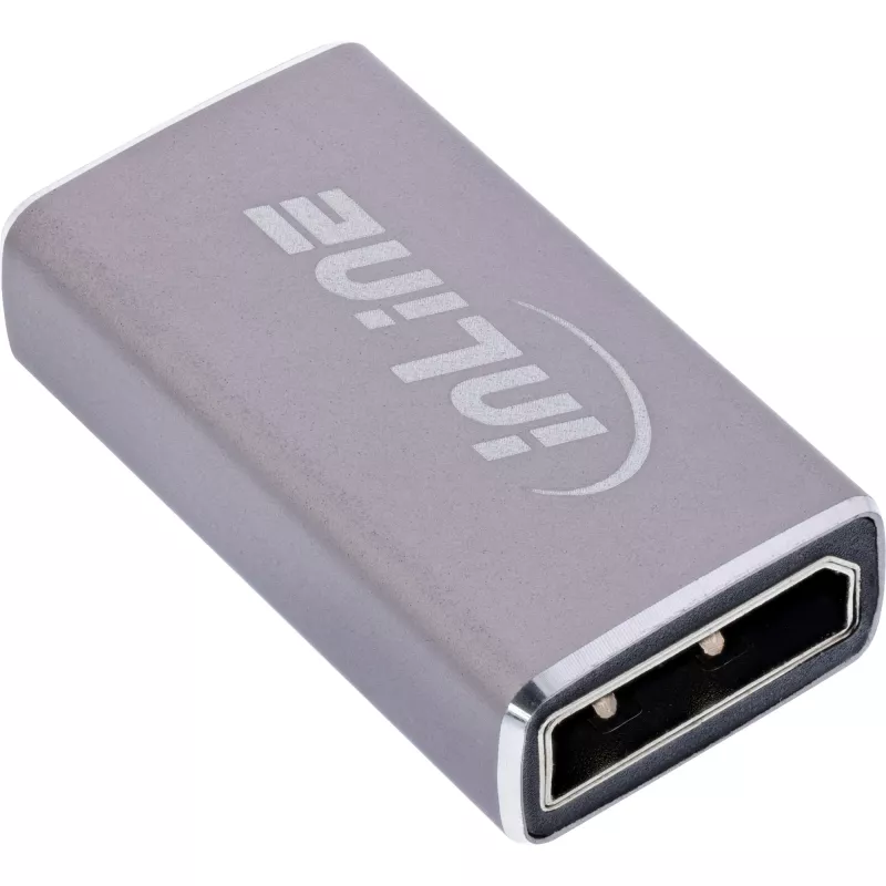 Adaptador de género DisplayPort InLine 17291A cinzento banhado a ouro