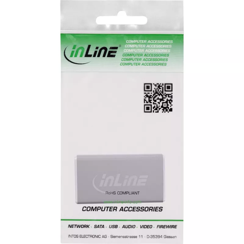 Adaptador de género DisplayPort InLine 17291A cinzento banhado a ouro