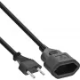 Cabo de alimentação InLine 16686S preto 0,5 m CEE7/16