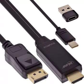 Conversor de vídeo ativo InLine 17161I 3840x2160 HDMI para DisplayPort