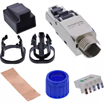 Cabo de rede InLine 76204D ficha RJ-45 / LSA reta 8,5 mm