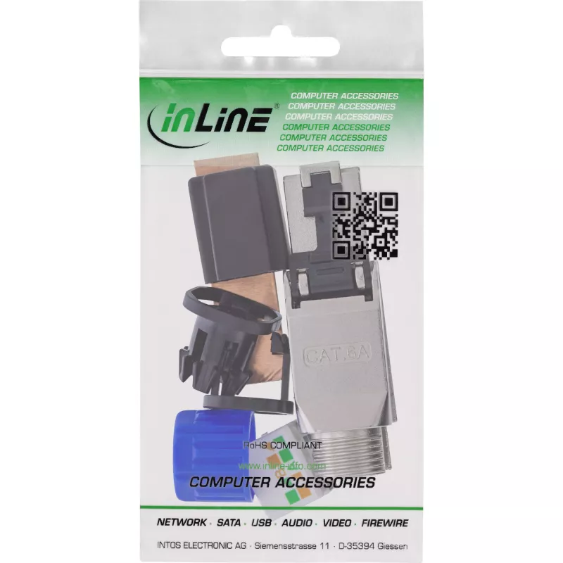 Cabo de rede InLine 76204D ficha RJ-45 / LSA reta 8,5 mm