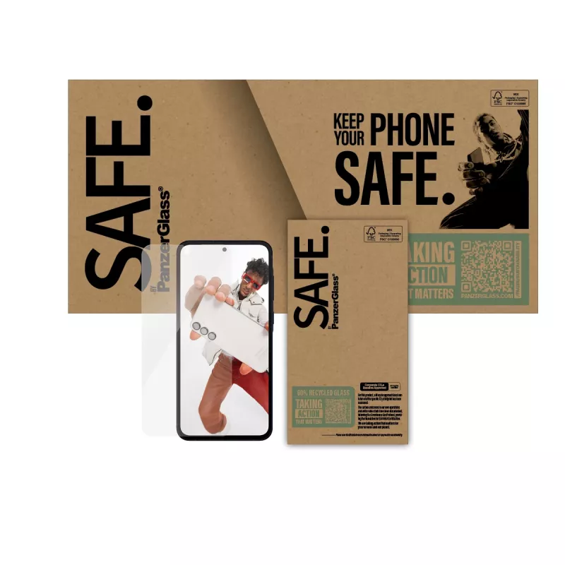 PanzerGlass SAFE. by ® proteção de ecrã Samsung Galaxy A56 5G | Ultra-Wide Fit