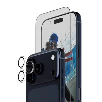 PanzerGlass 2-in-1 Essentials Bundle iPhone 17 Pro Max resistente a riscos e choques
