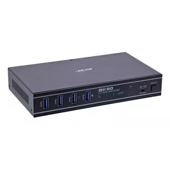 InLine 57885C Switch KVM, 2 portas, HDMI, 8K@60Hz, USB 3.2, com IR e RS-232