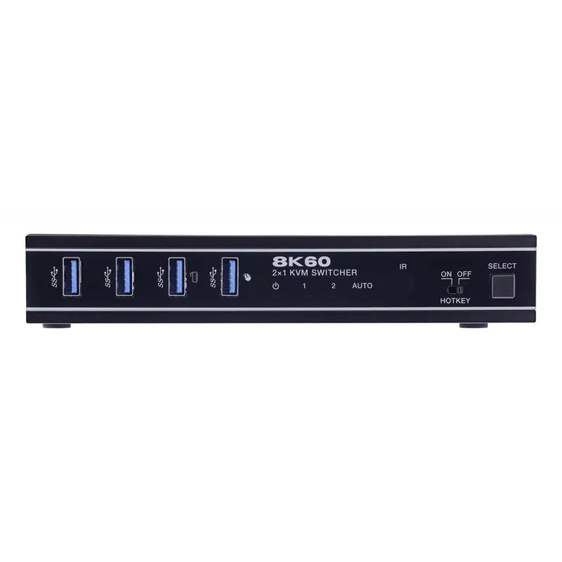 InLine 57885C Switch KVM, 2 portas, HDMI, 8K@60Hz, USB 3.2, com IR e RS-232