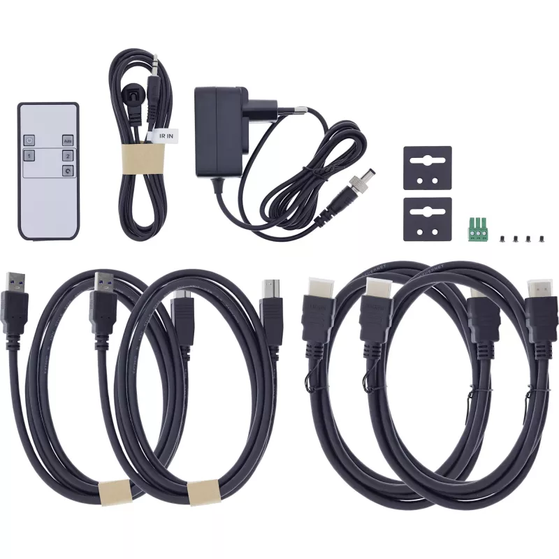 InLine 57885C Switch KVM, 2 portas, HDMI, 8K@60Hz, USB 3.2, com IR e RS-232