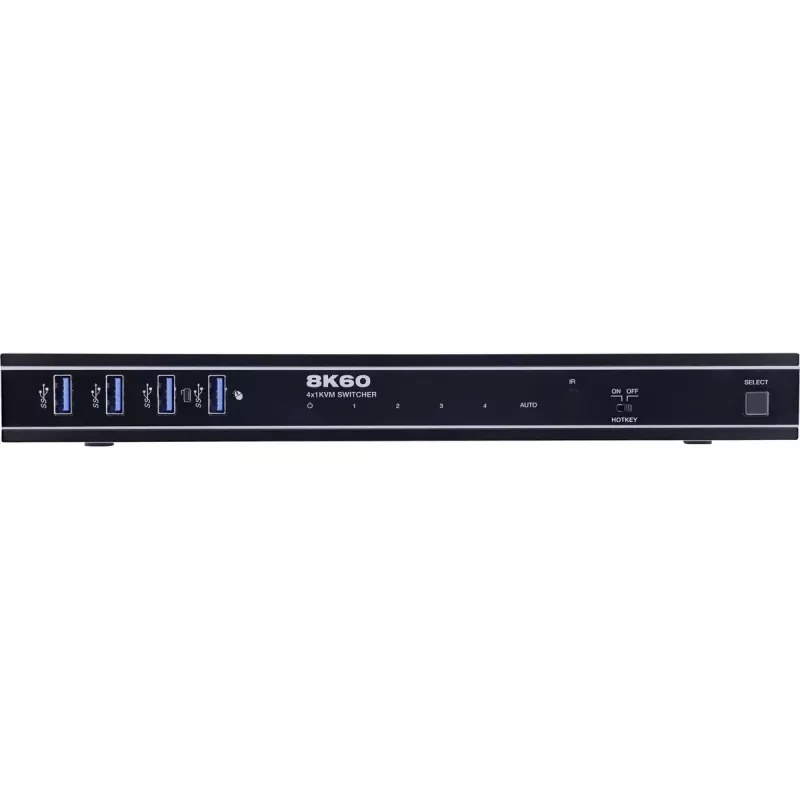 InLine 57885D Switch KVM, 4 vias, HDMI, 8K@60Hz, USB 3.2, com IR e RS-232