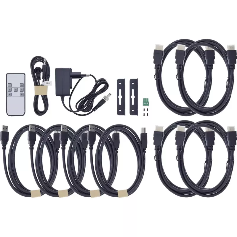 InLine 57885D Switch KVM, 4 vias, HDMI, 8K@60Hz, USB 3.2, com IR e RS-232