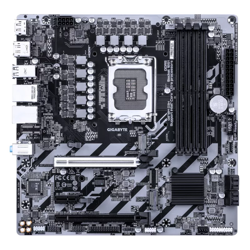 Gigabyte Q870M D3H Placa-mãe, LGA1851, Micro ATX, Q870