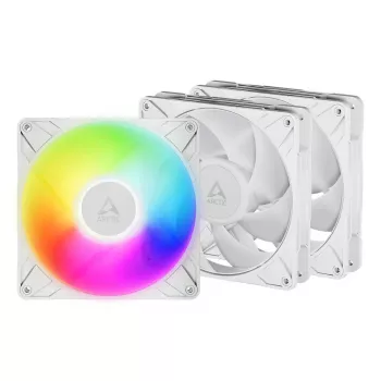 ARCTIC Freezer P14 Pro A-RGB (branco) - pack de 3 ventoinhas A-RGB PWM de 140 mm com distribuidor de cabos