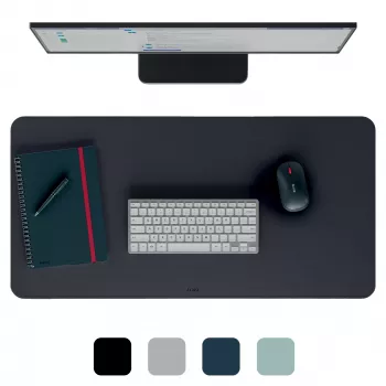 Leitz Tapete de secretária grande. Cor do produto: preto, Material: policloreto de vinilo (PVC). Largura: 400 mm, Profundidade: 800 mm, Altura: 2 mm