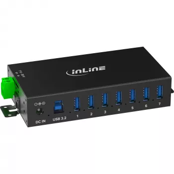 InLine 35396B Hub de interface USB 3.2 Gen 1 (3.1 Gen 1) Type-B 5000 Mbit/s preto